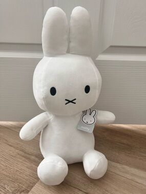 Miffy White Plush Bunny Soft Toy with Embroidered Face